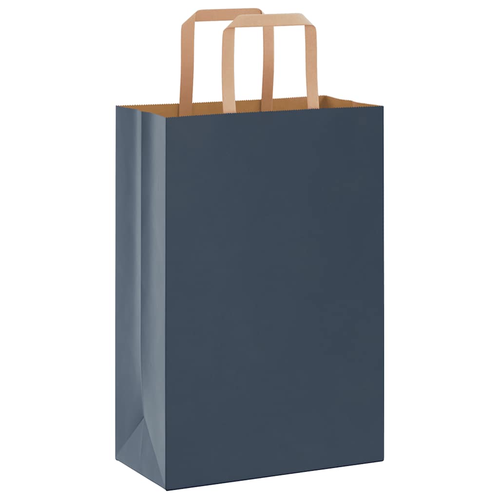 Papiertragetaschen 250 Stk. mit Henkeln Blau 21x11x31 cm
