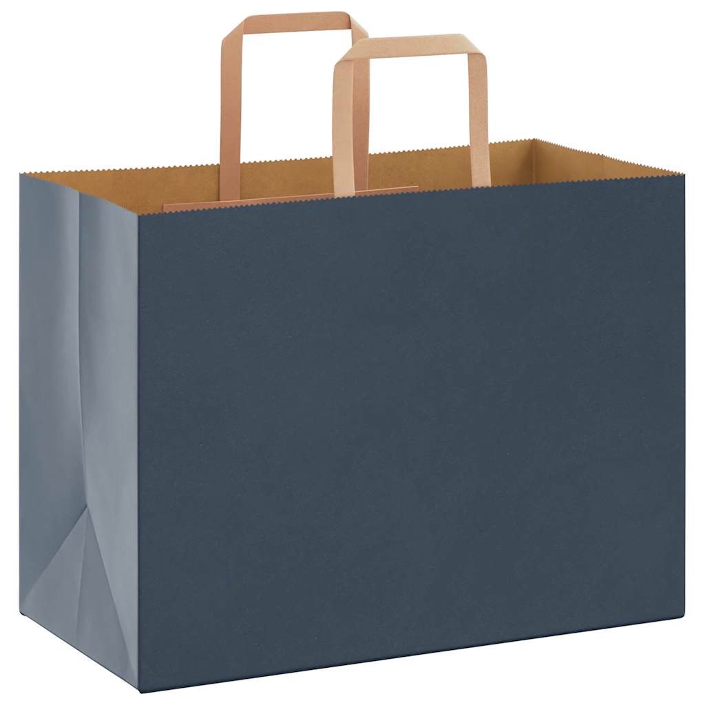 Paper carrier bags 250 pcs. with handles blue 32x17x25 cm