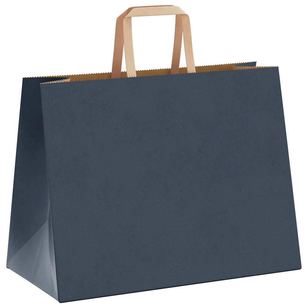 Paper carrier bags 250 pcs. with handles blue 32x17x25 cm