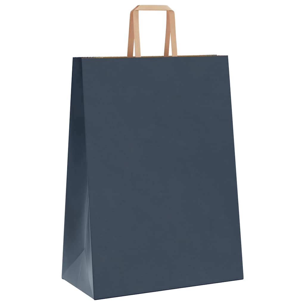 Papiertragetaschen 250 Stk. mit Henkeln Blau 32x17x44 cm