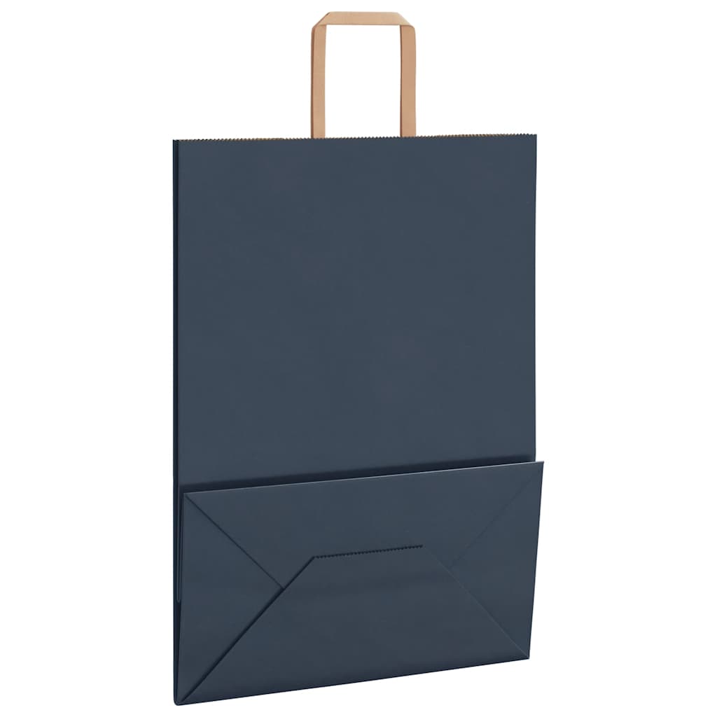 Papiertragetaschen 250 Stk. mit Henkeln Blau 32x17x44 cm