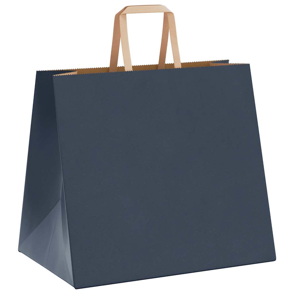 Papiertragetaschen 250 Stk. mit Henkeln Blau 32x22x28 cm