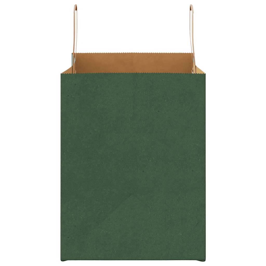 Paper carrier bags 250 pcs. with handles Green 32x22x28 cm