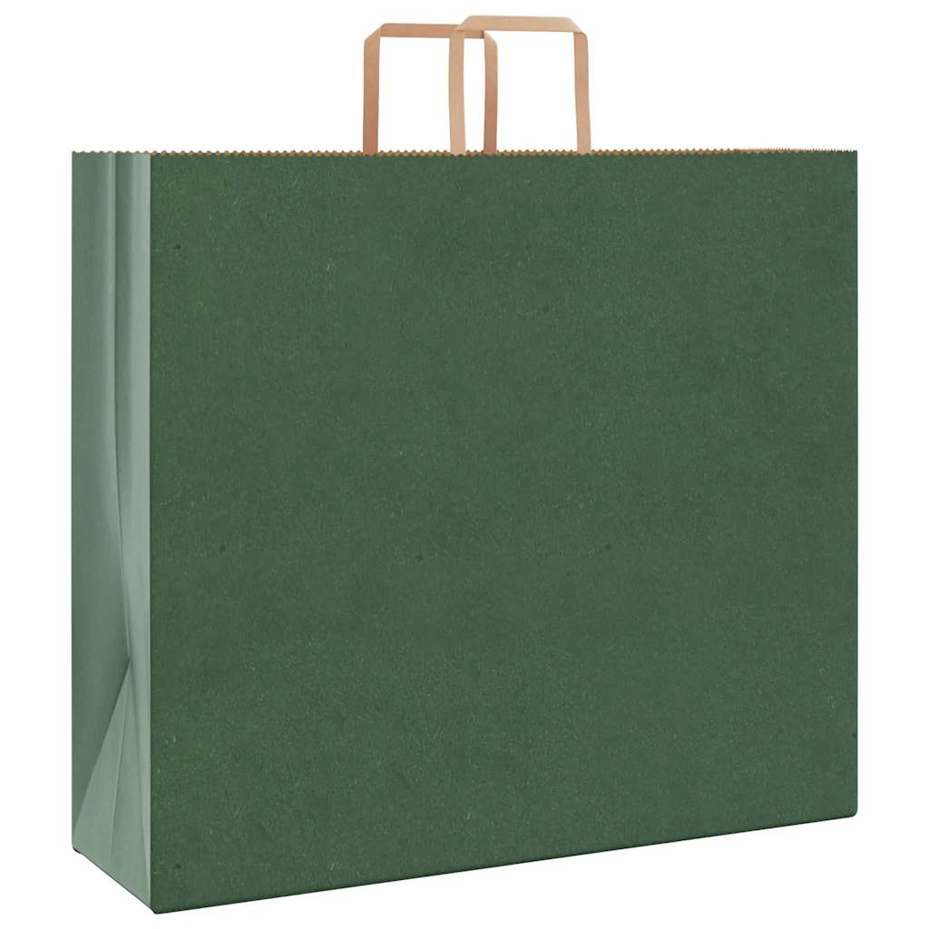Paper carrier bags 250 pcs. with handles Green 54x15x49 cm