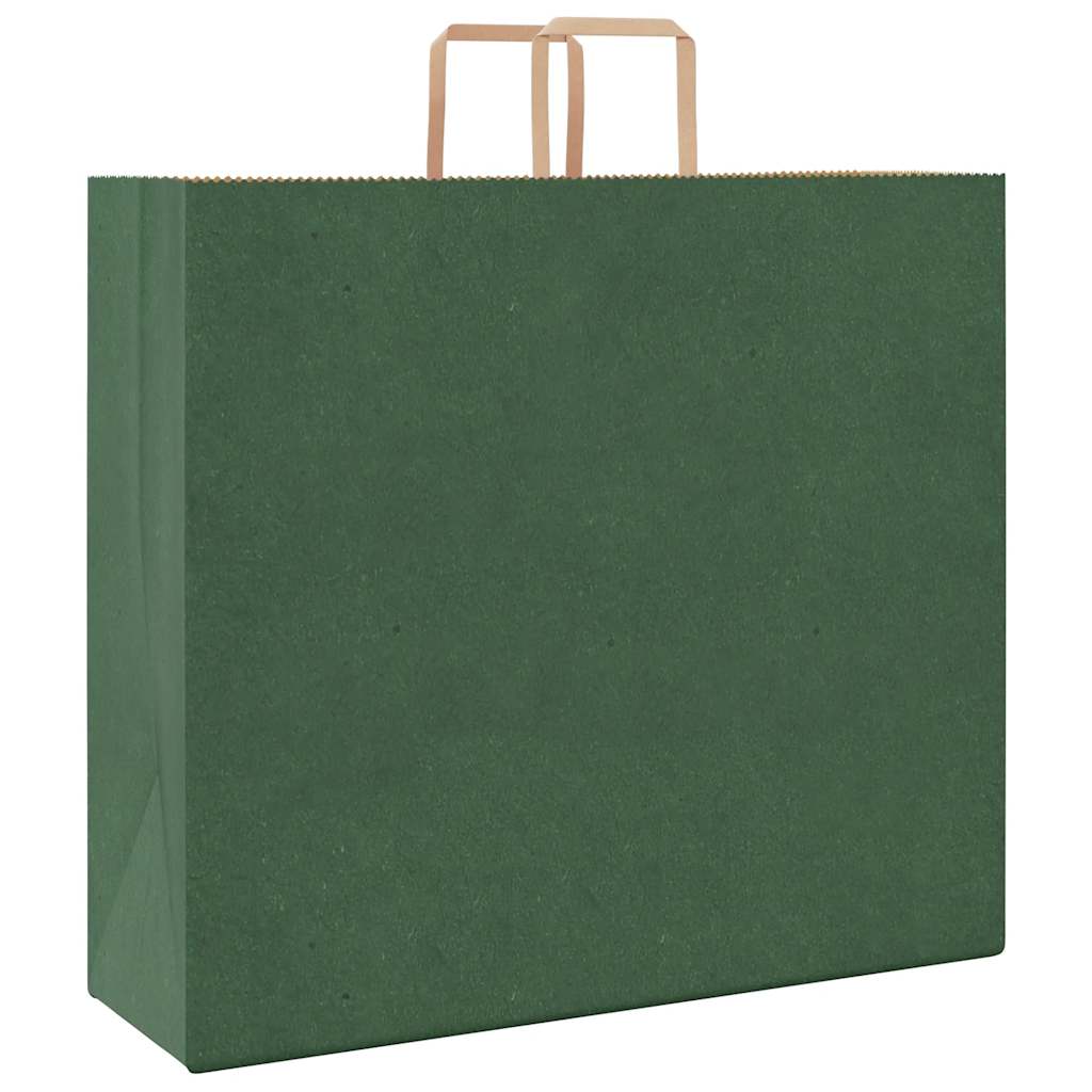 Paper carrier bags 250 pcs. with handles Green 54x15x49 cm