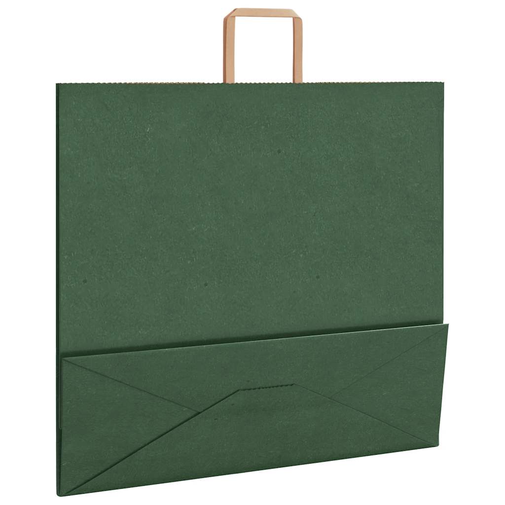 Paper carrier bags 250 pcs. with handles Green 54x15x49 cm