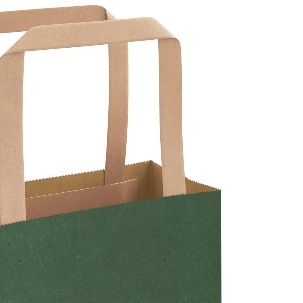 Paper carrier bags 250 pcs. with handles Green 54x15x49 cm