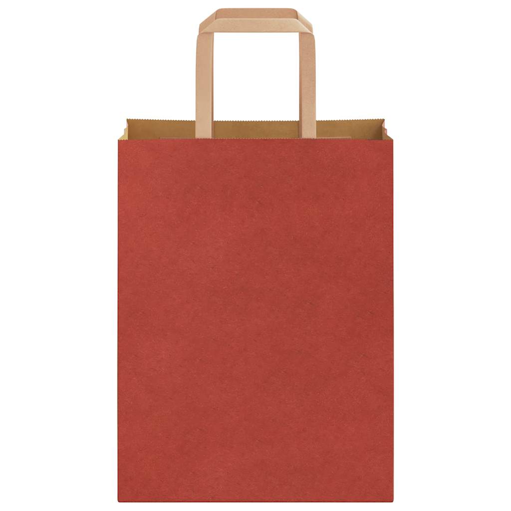 Papiertragetaschen 50 Stk. mit Henkeln Rot 21x11x28 cm