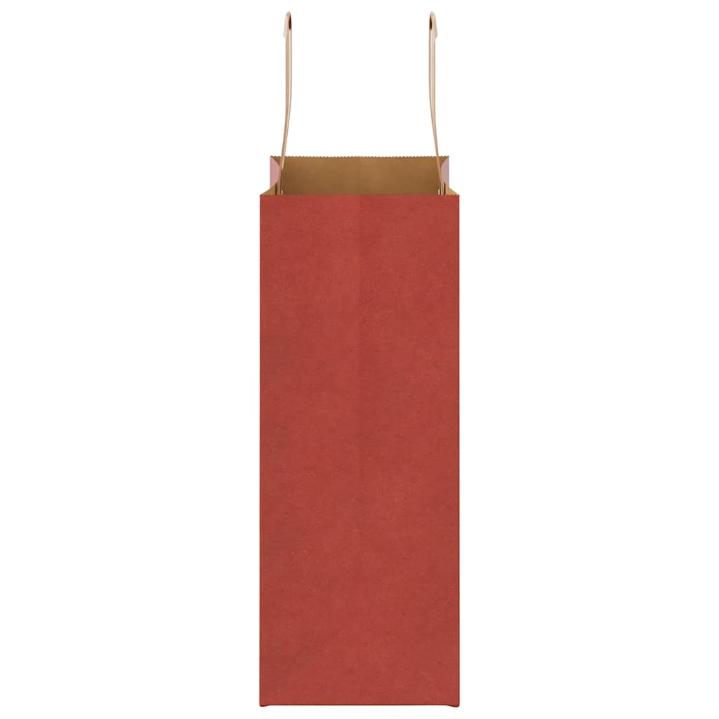Papiertragetaschen 50 Stk. mit Henkeln Rot 21x11x28 cm