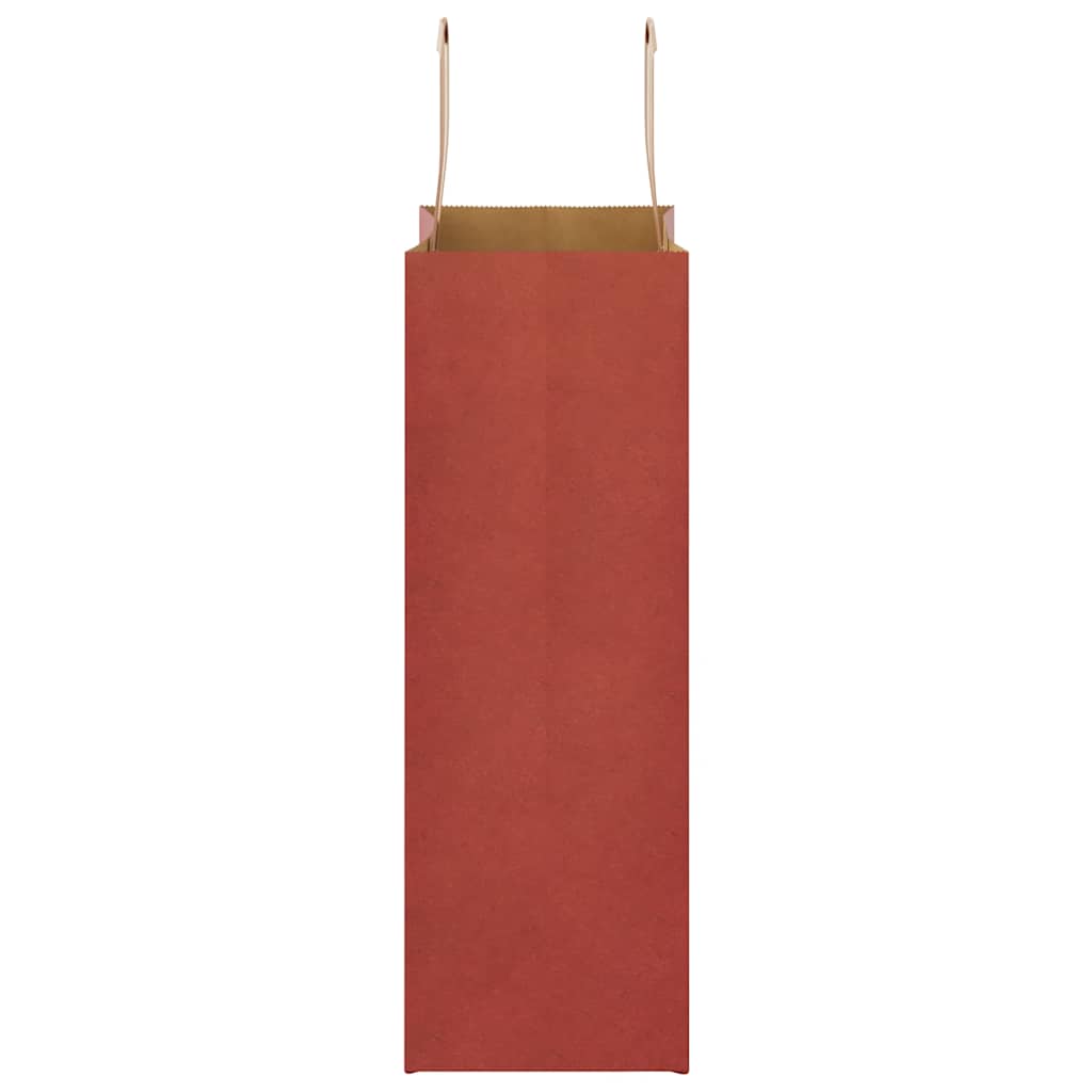 Papiertragetaschen 50 Stk. mit Henkeln Rot 21x11x31 cm