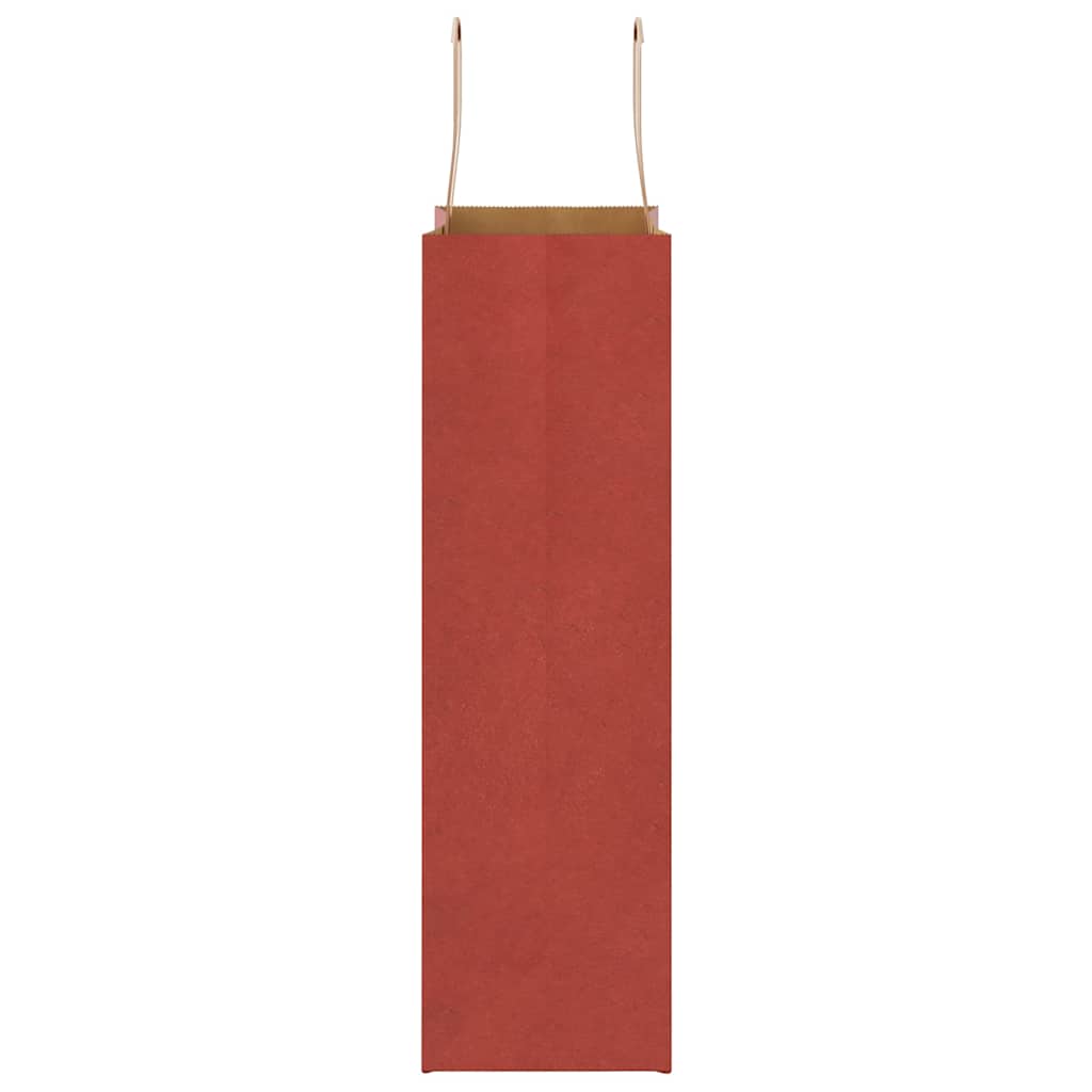 Papiertragetaschen 50 Stk. mit Henkeln Rot 21x11x36 cm