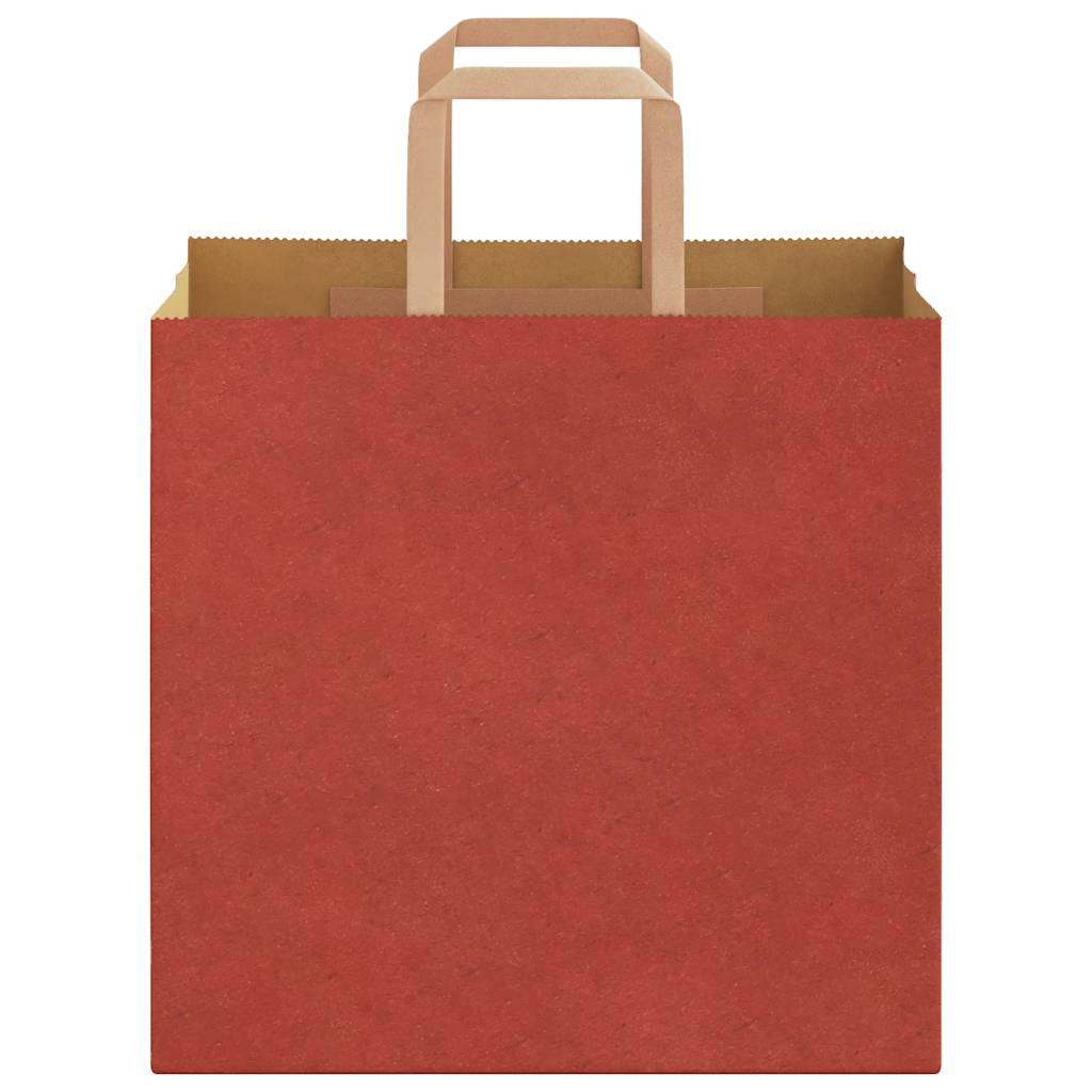 Paper carrier bags 50 pcs. with handles red 26x17x25 cm