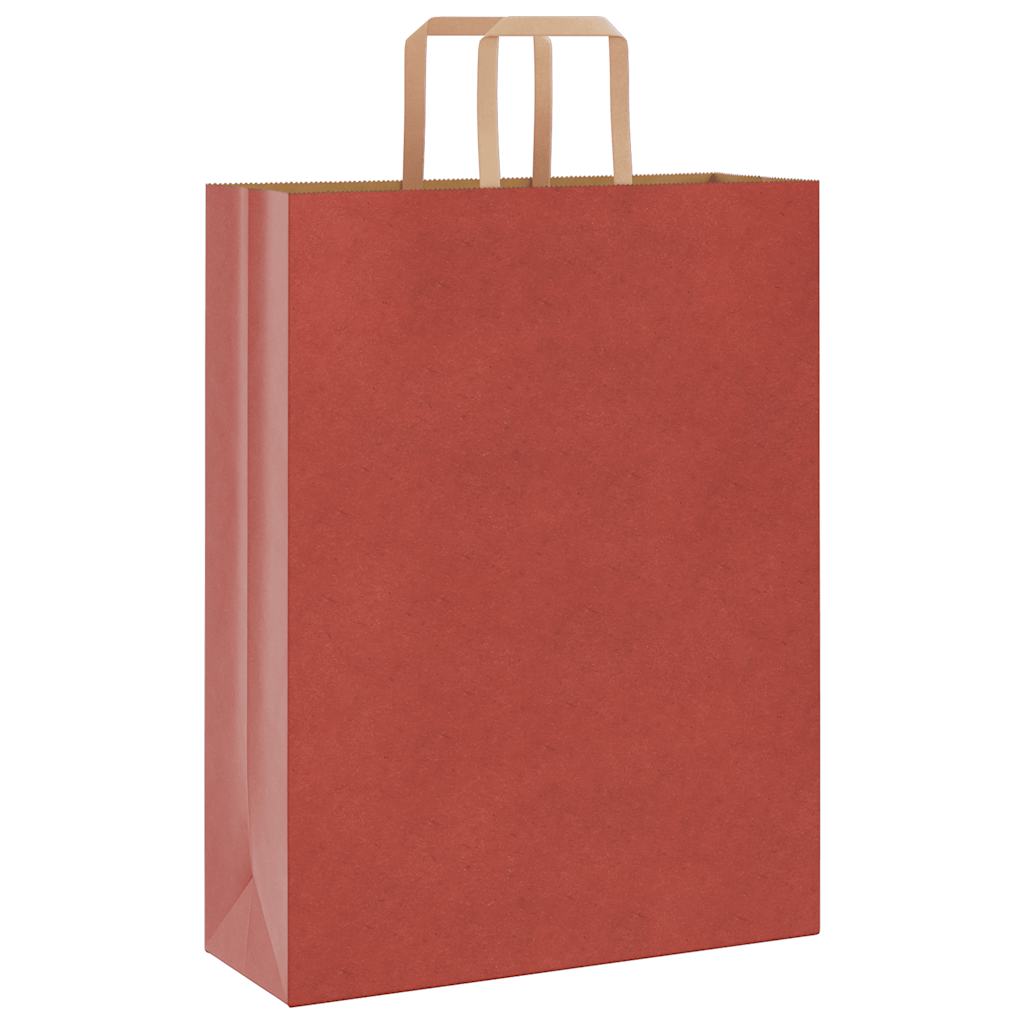 Paper carrier bags 50 pcs. with handles red 32x12x42 cm