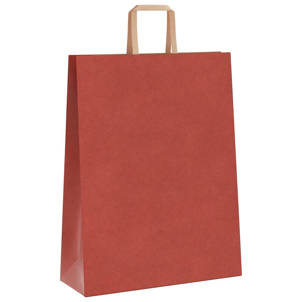 Paper carrier bags 50 pcs. with handles red 32x12x42 cm