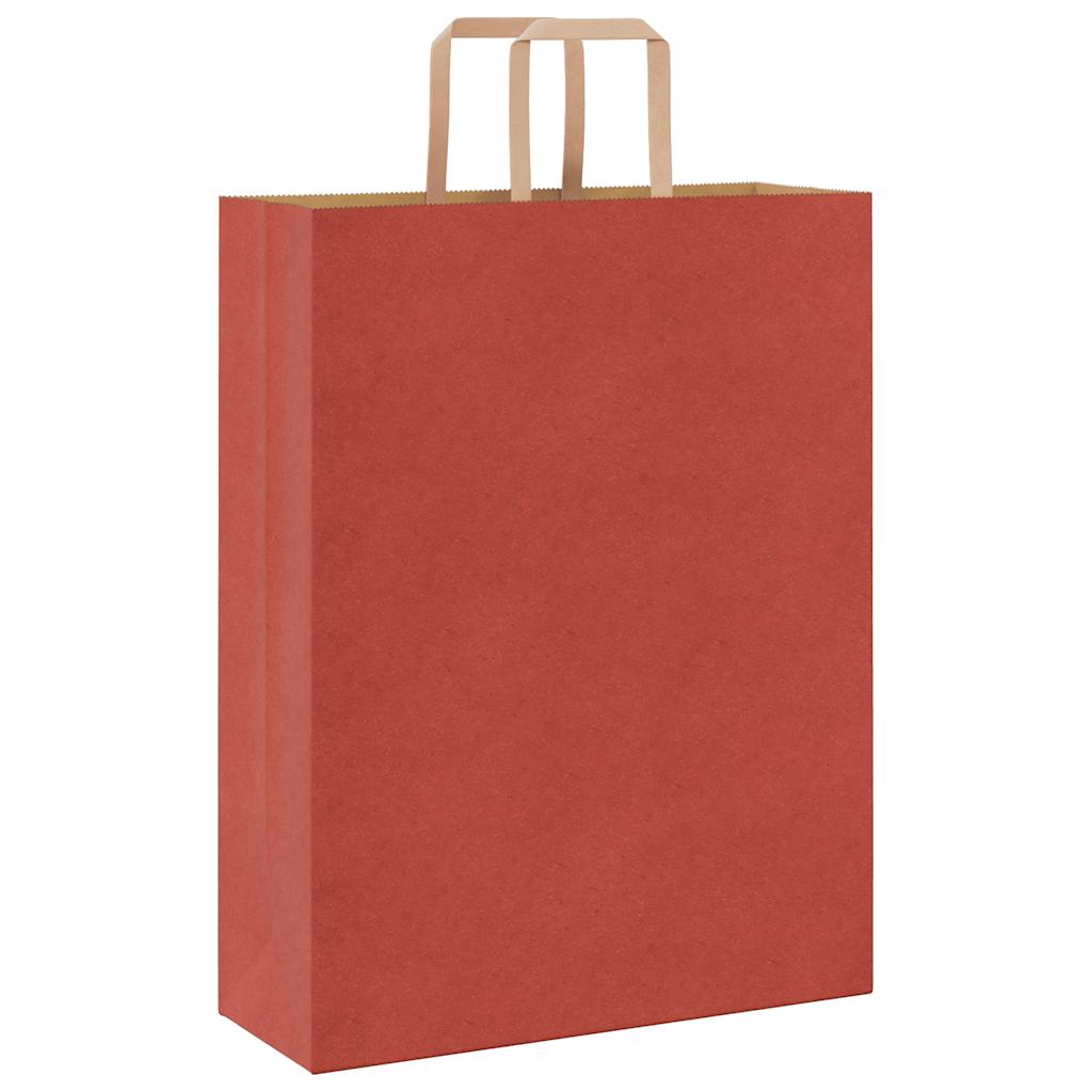 Paper carrier bags 50 pcs. with handles red 32x12x42 cm