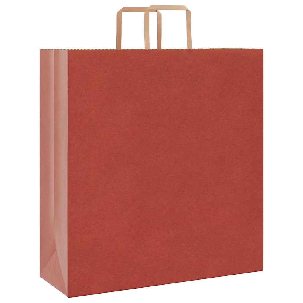 Papiertragetaschen 50 Stk. mit Henkeln Rot 45x17x48 cm