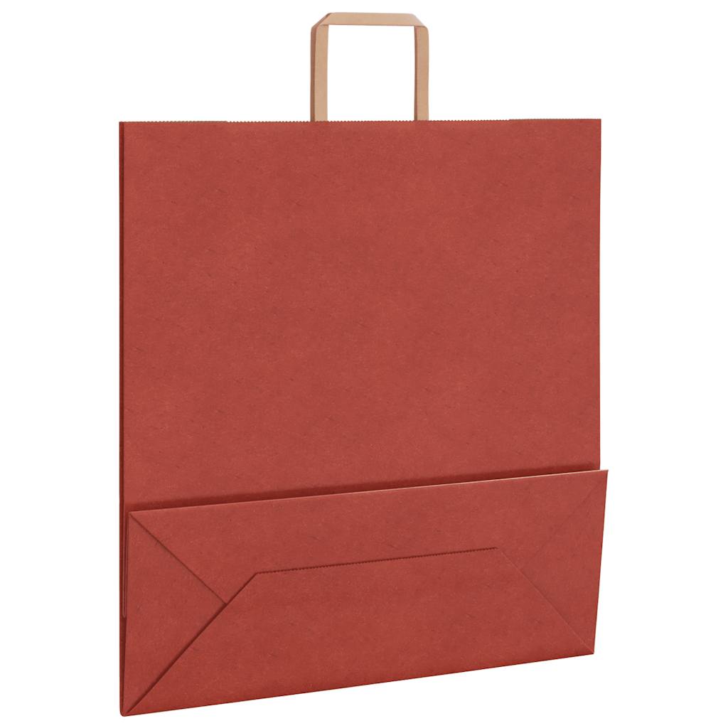 Papiertragetaschen 50 Stk. mit Henkeln Rot 45x17x48 cm