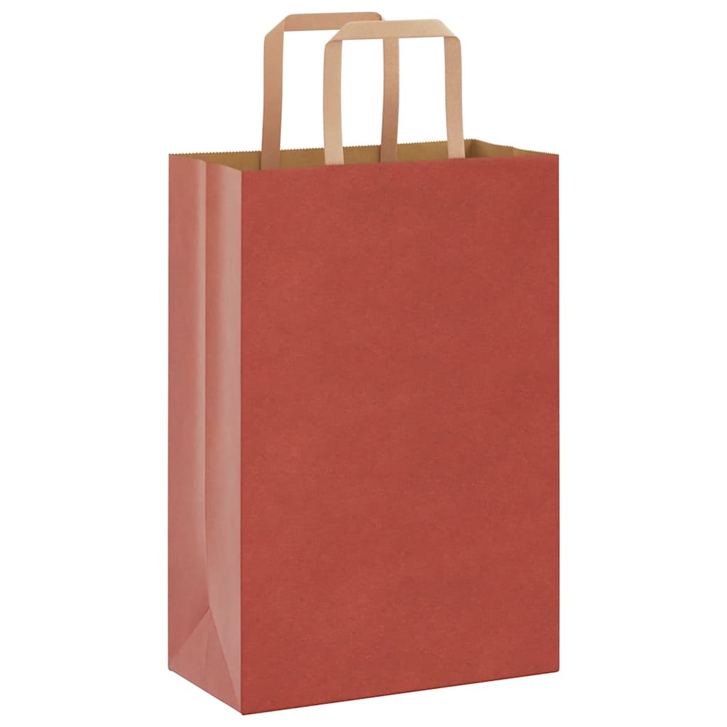 Papiertragetaschen 250 Stk. mit Henkeln Rot 21x11x31 cm