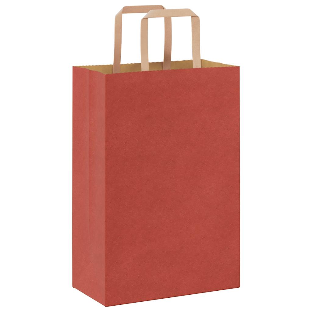 Papiertragetaschen 250 Stk. mit Henkeln Rot 21x11x31 cm
