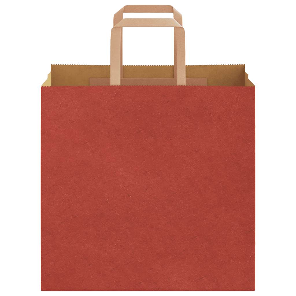 Papiertragetaschen 250 Stk. mit Henkeln Rot 26x17x25 cm