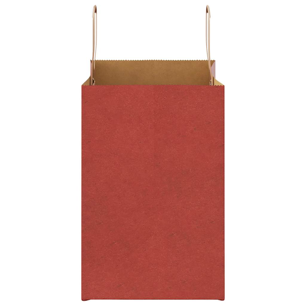Papiertragetaschen 250 Stk. mit Henkeln Rot 26x17x25 cm