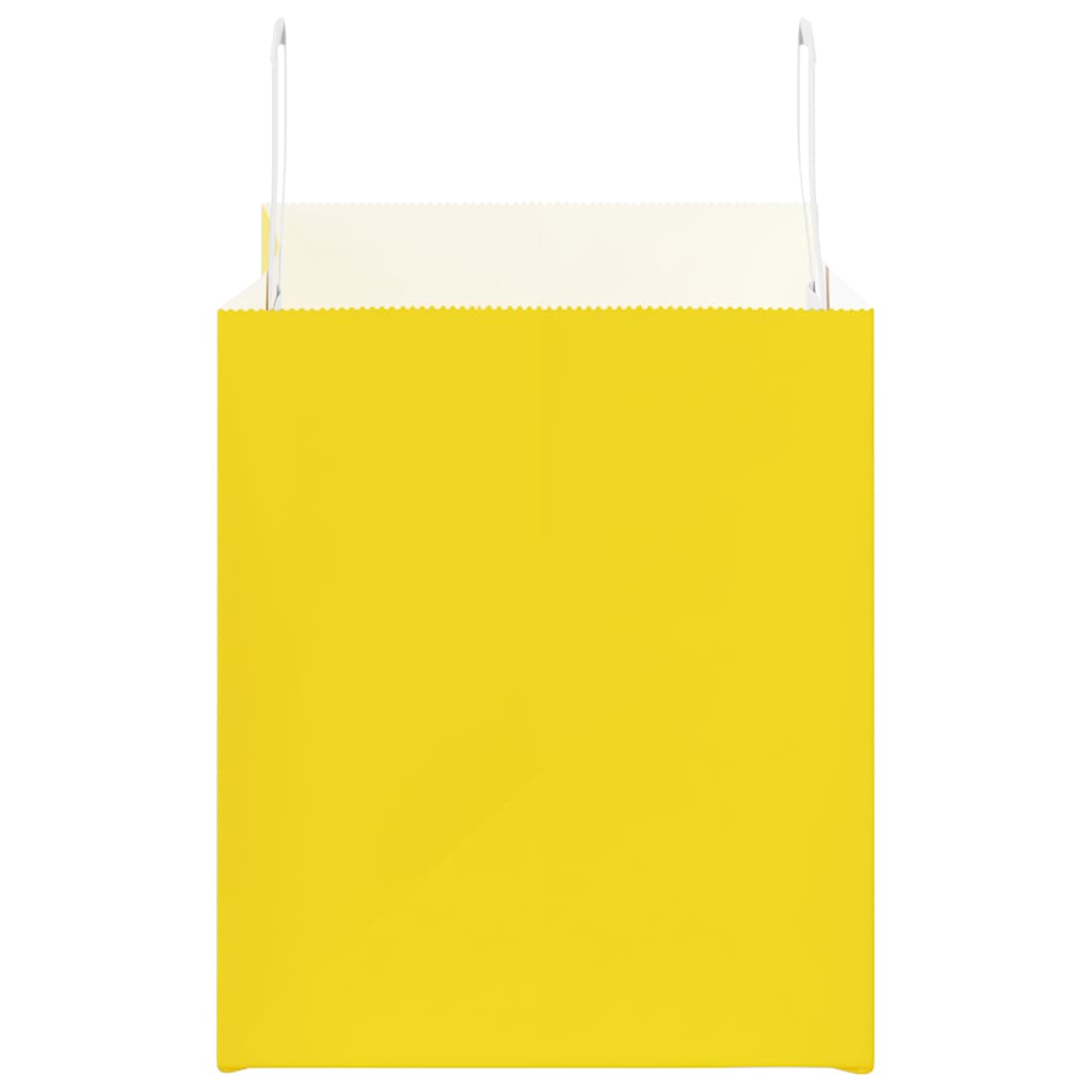 Paper carrier bags 50 pcs. with handles yellow 32x22x24 cm