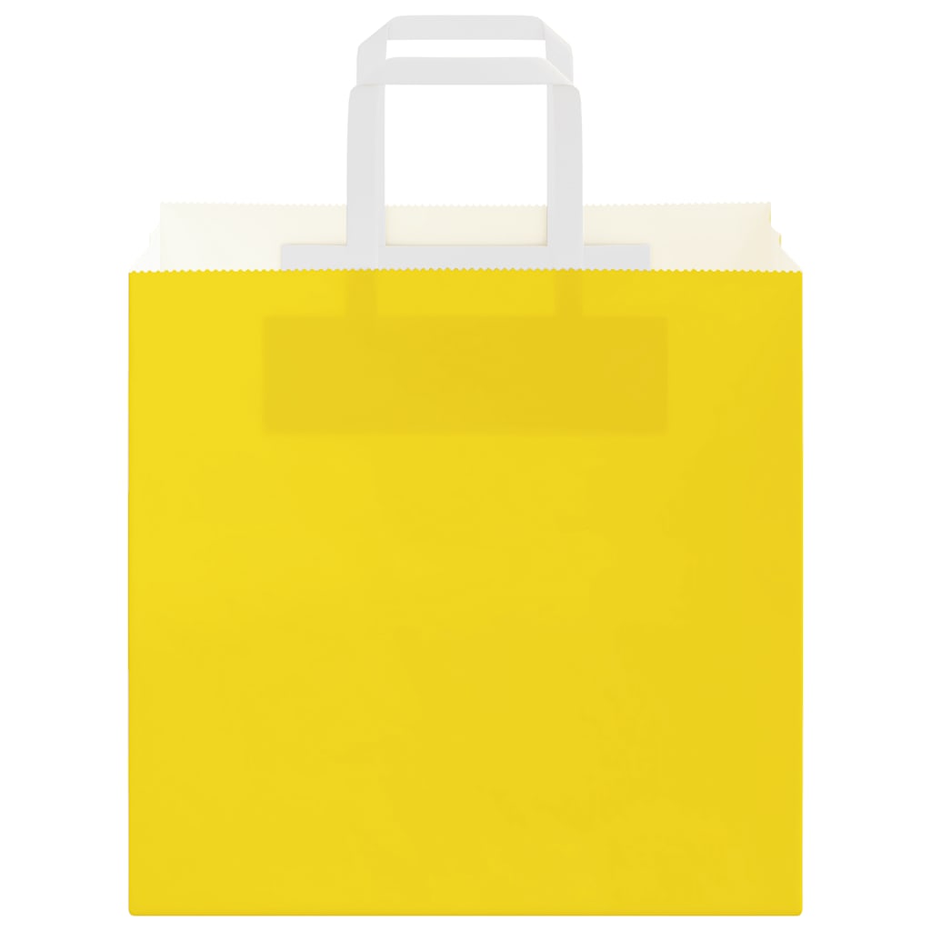 Paper carrier bags 250 pcs. with handles yellow 26x17x25 cm