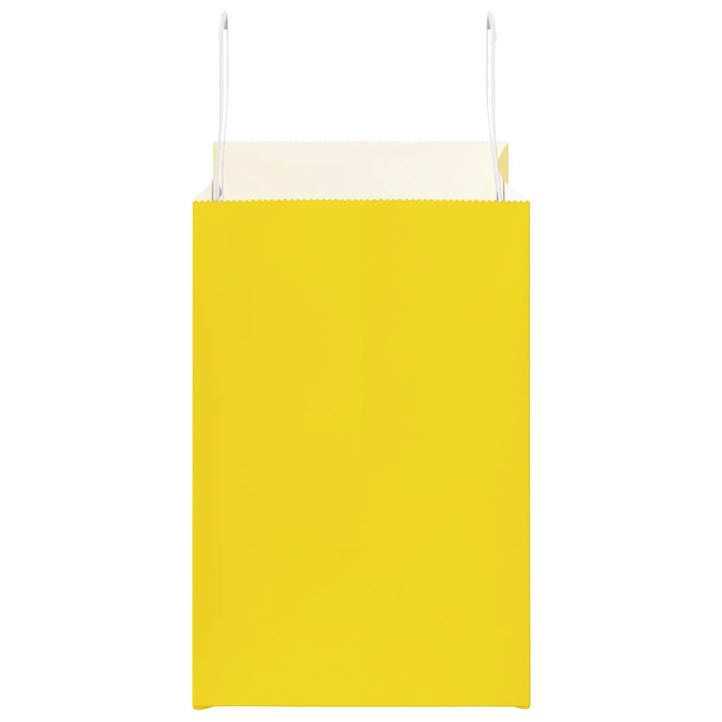 Paper carrier bags 250 pcs. with handles yellow 26x17x25 cm