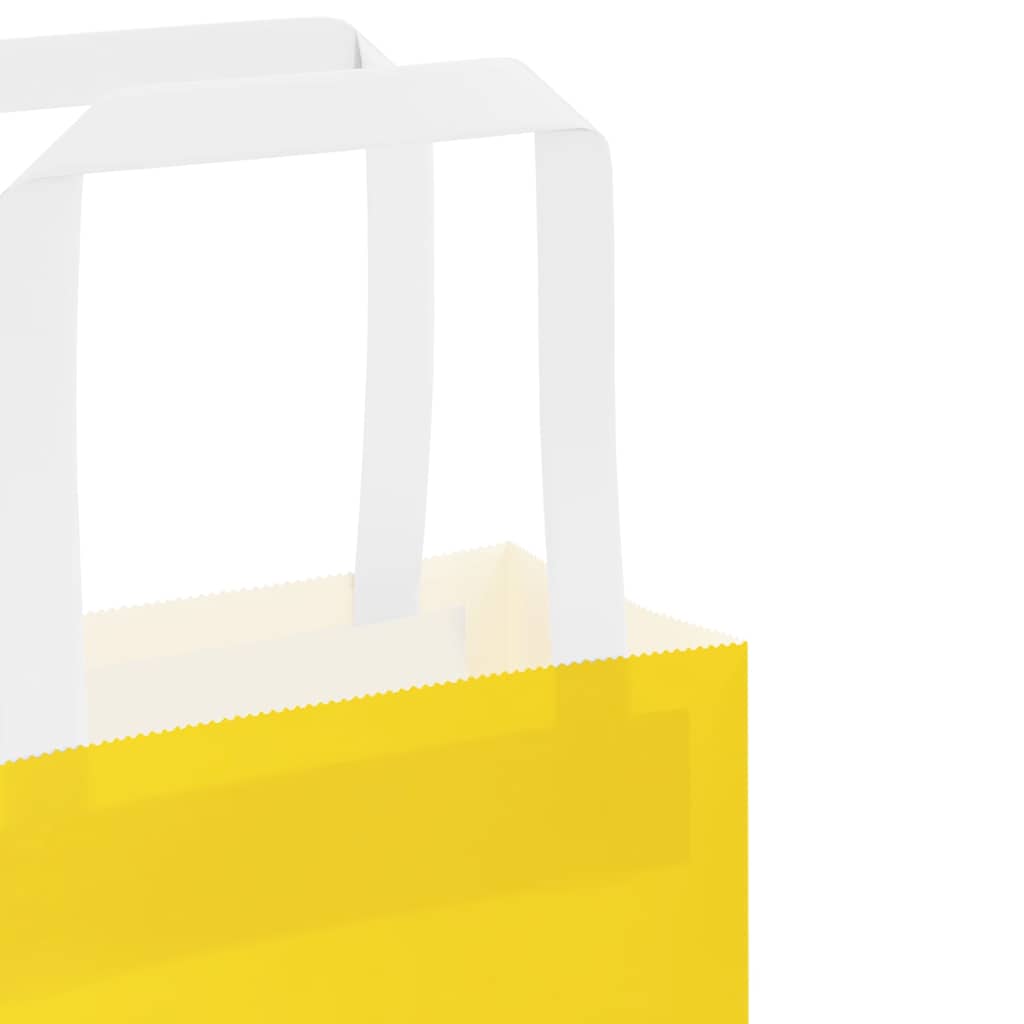 Paper carrier bags 250 pcs. with handles yellow 26x17x25 cm