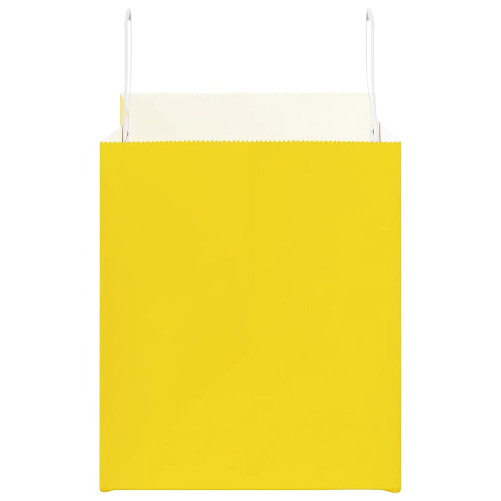 Papiertragetaschen 250 Stk. mit Henkeln Gelb 32x22x24 cm