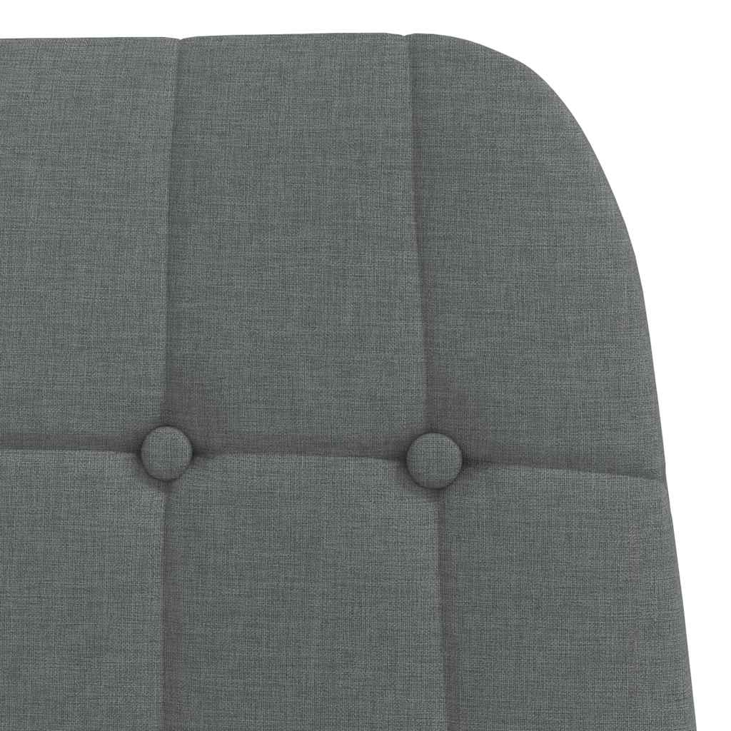 Relaxsessel mit Hocker Dunkelgrau Stoff