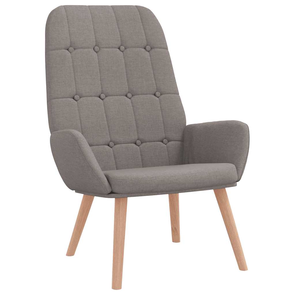 Relaxsessel mit Hocker Taupe Stoff