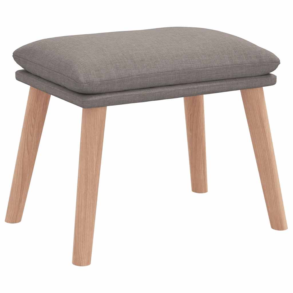 Relaxsessel mit Hocker Taupe Stoff