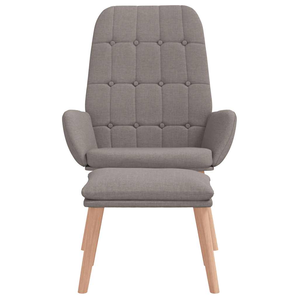Relaxsessel mit Hocker Taupe Stoff