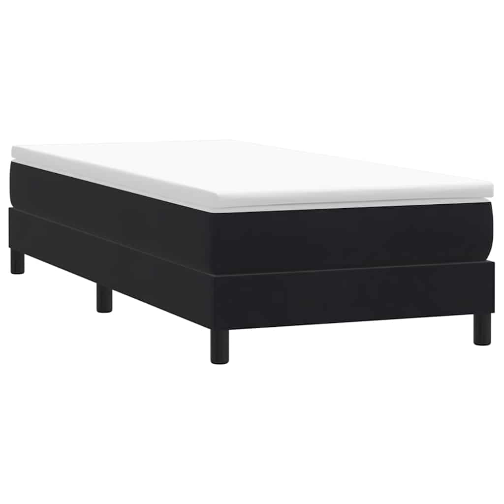 Boxspringbett ohne Matratze Schwarz 80x220 cm Samt