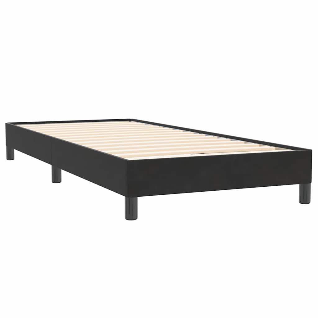 Boxspringbett ohne Matratze Schwarz 80x220 cm Samt