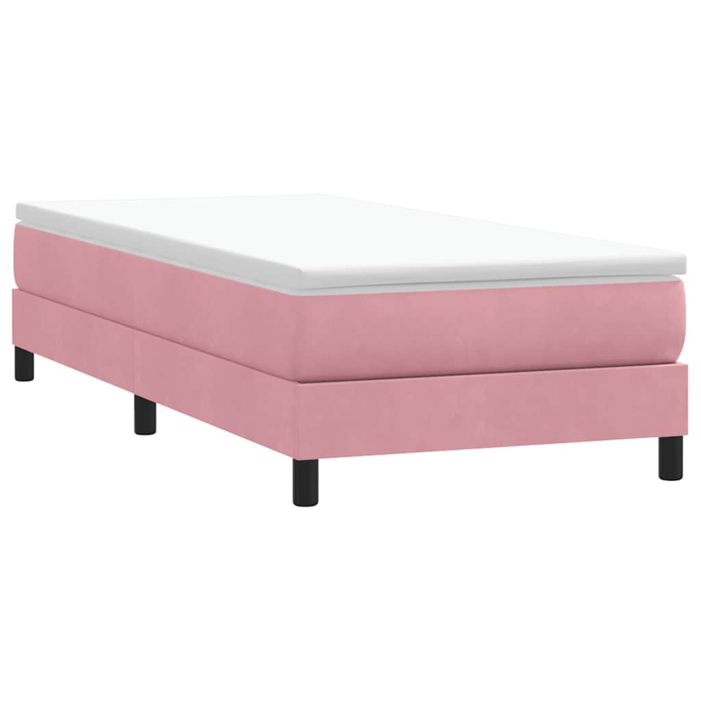 Boxspringbett ohne Matratze Rosa 80x220 cm Samt