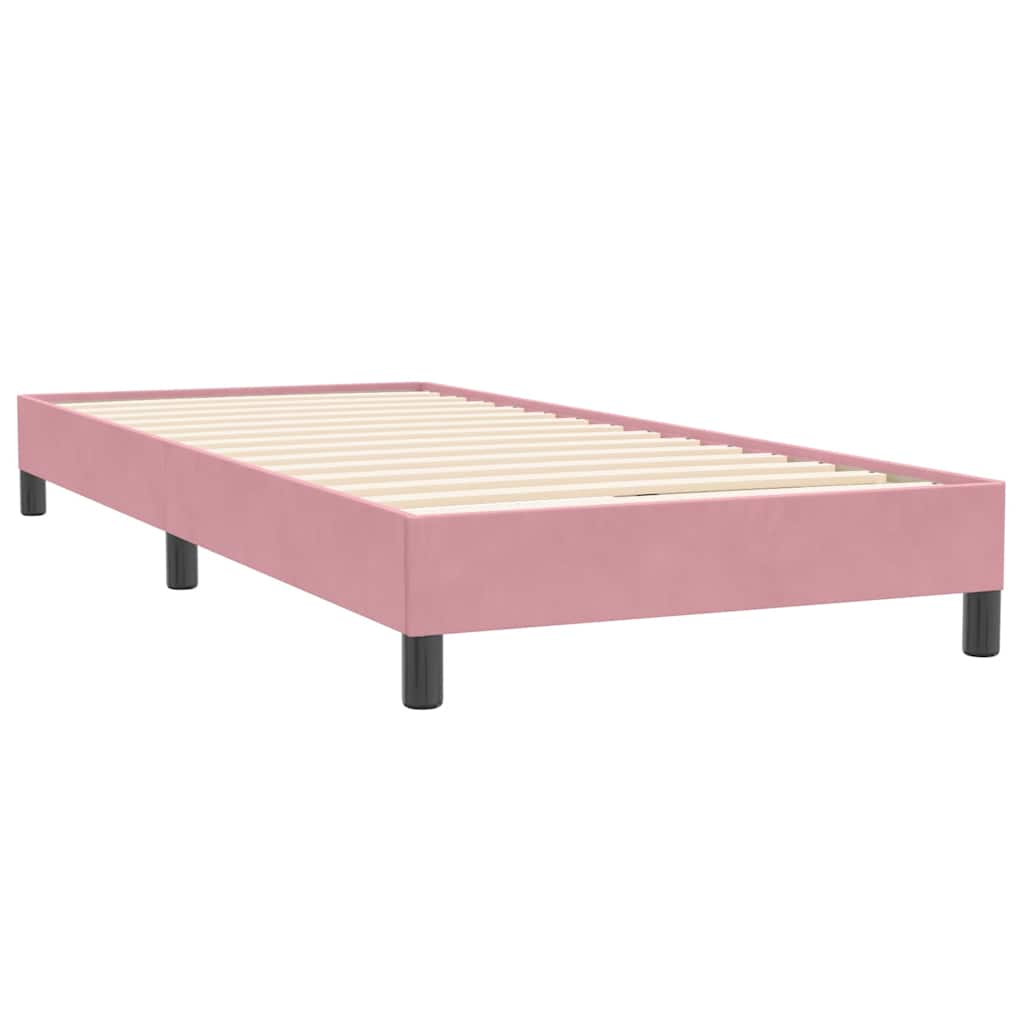 Boxspringbett ohne Matratze Rosa 80x220 cm Samt