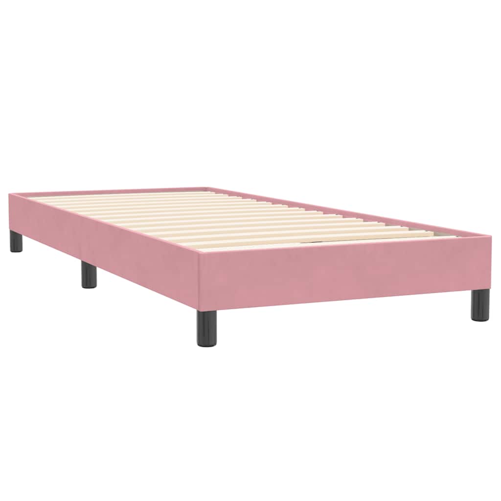 Boxspringbett ohne Matratze Rosa 80x220 cm Samt