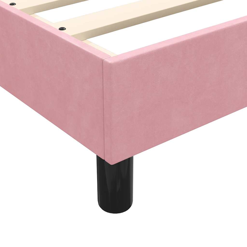 Boxspringbett ohne Matratze Rosa 80x220 cm Samt