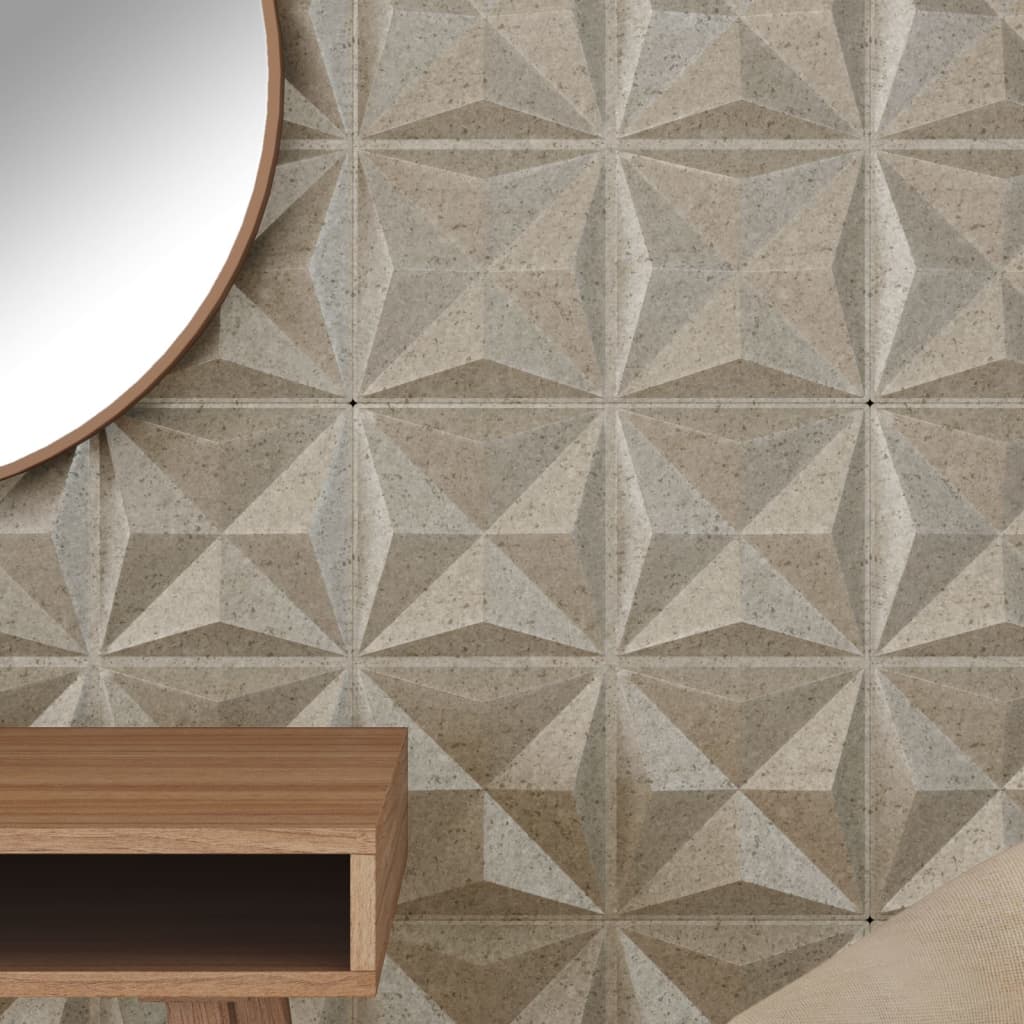 Wandpaneele 24 Stk. Beton 50x50 cm XPS 6 m² Origami