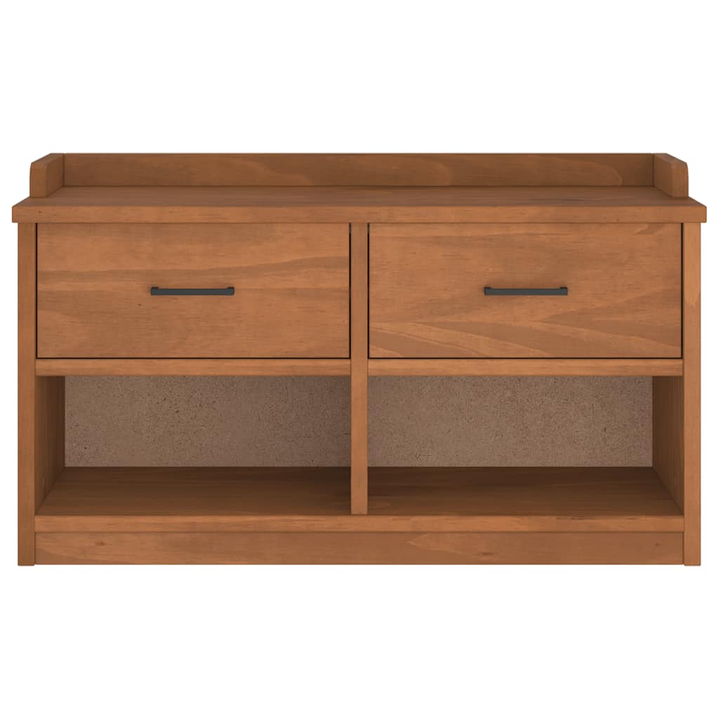 Hallway bench SANDNES 87x40x50 cm solid pine wood