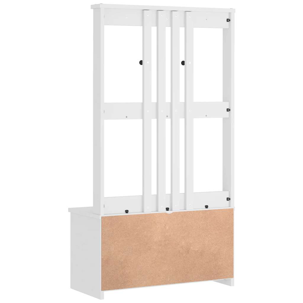 Coat rack SANDNES white 87x40x159.5cm solid pine wood