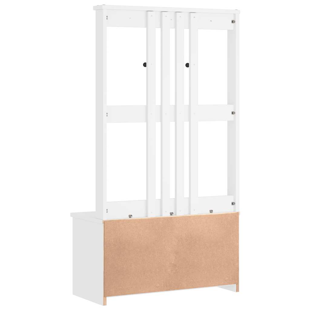 Garderobenständer SANDNES Weiß 87x40x159,5cm Massivholz Kiefer