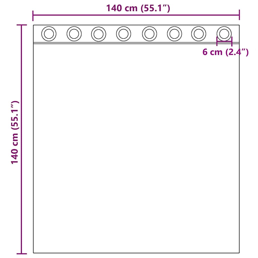 Voile Vorhänge mit Ösen 2 Stk. Braun 140x140 cm