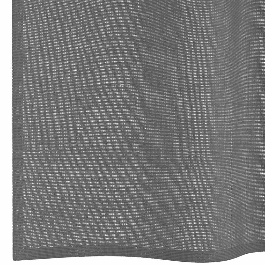 Voile Vorhänge mit Ösen 2 Stk. Dunkelgrau 140x225 cm