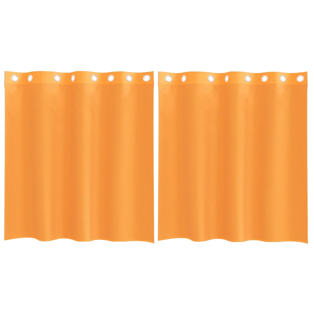 Voile Vorhänge mit Ösen 2 Stk. Orange 140x140 cm