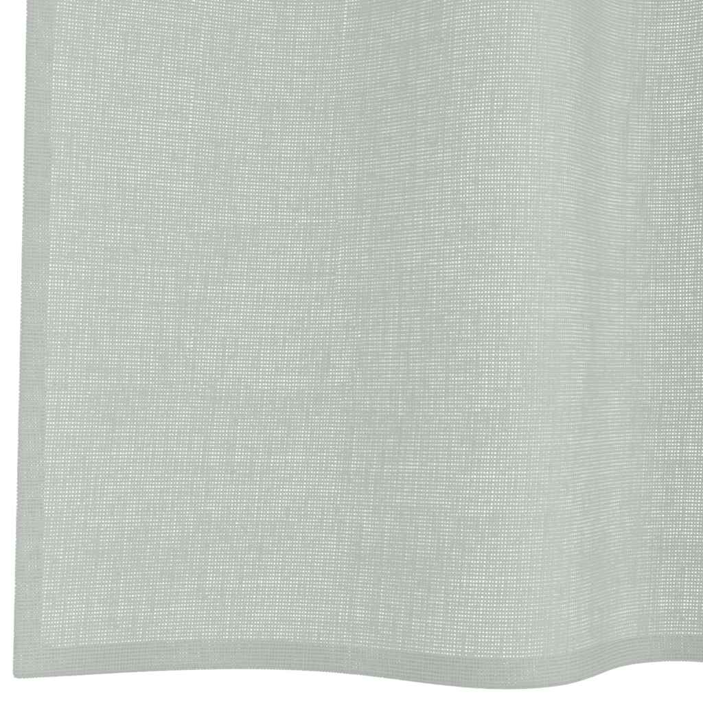 Voile Vorhänge mit Ösen 2 Stk. Hellgrau 140x140 cm