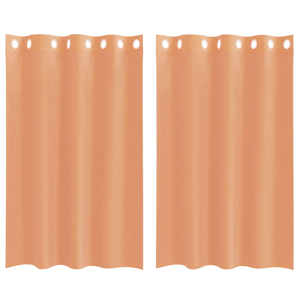 Voile Vorhänge mit Ösen 2 Stk. Terrakotta