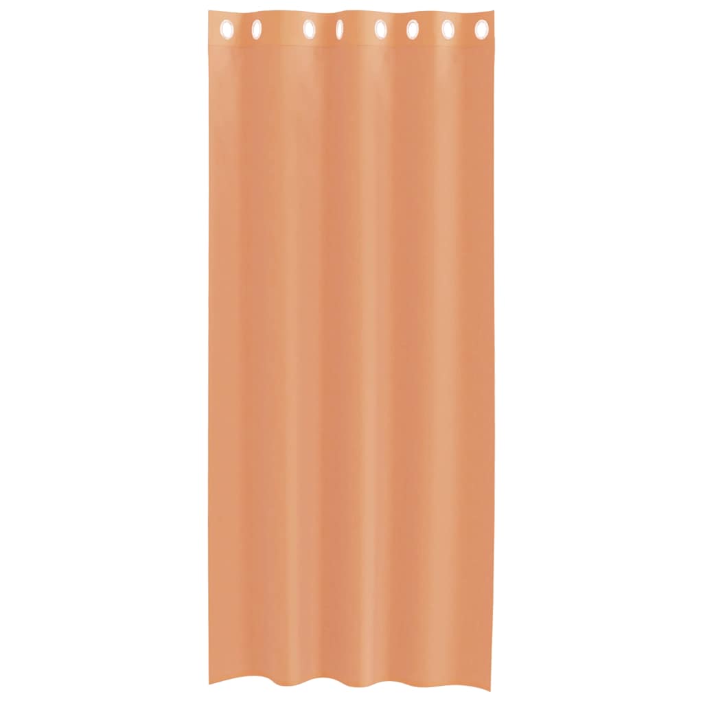 Voile Vorhänge mit Ösen 2 Stk. Terrakotta